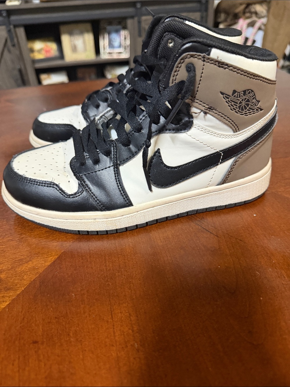 Nike Air Jordan 1 High OG Black White Taupe Women’s Sneakers